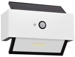 Applique LED Solare Bianca Rettangolare con Sensore di Movimento Colore Bianco Naturale 4.000K