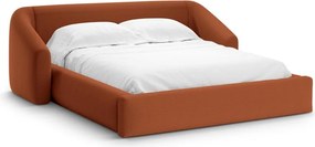 Letto contenitore Campi con testiera in tessuto strutturato – 180x200 cm