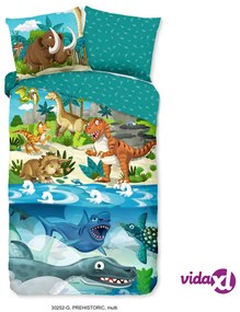 Good Morning Copripiumino per Bambini Prehistoric 140x200/220 cm