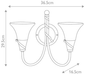 Elstead EM2-COPPER - Applique EMILY 2xE14/40W/230V