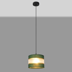 Lampadario a sospensione con filo HELEN 1xE27/15W/230V diametro 20 cm verde/oro