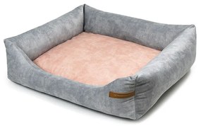 Letto per cani rosa e grigio chiaro 85x105 cm SoftBED Eco XL - Rexproduct