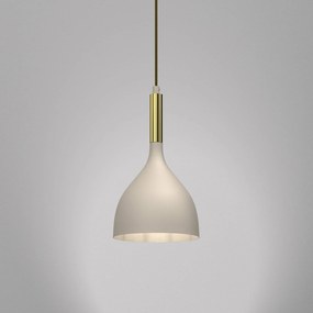 Luminex Lampada a sospensione Noak, a 1 luce, beige/oro, acciaio