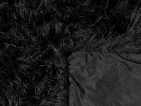 Coperta pelliccia sintetica nero 150 x 200 cm DELICE Beliani