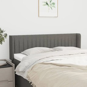 Testiera Ad Orecchio Grigio Scuro 147x16x78/88 Cm İn Tessuto /