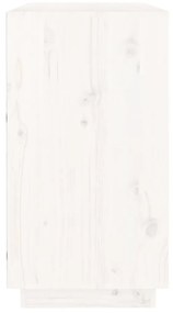 Credenza bianca 100x40x75 cm in legno massello di pino