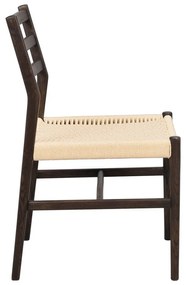 Sedie da pranzo in marrone scuro-naturale in set di 2 pezzi Harlan - Rowico