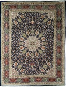 Tabriz Tappeto 300 x 390 Blu (Iran) Annodato A Mano