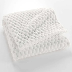 Coperta color crema in microflanella 125x150 cm Mini Frosty – douceur d'intérieur