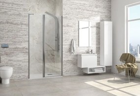 Kamalu - Porta battente per doccia con lato fisso 100.5-105.5 cm | KPX4000C