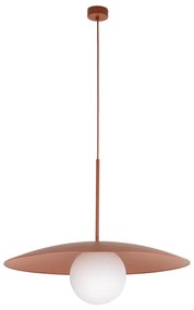 Lampadario a sospensione con filo SLATE 1xE27/15W/230V diametro 65 cm color mattone