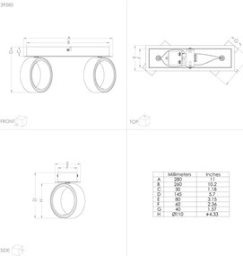 Eglo 39585 - Faretto LED ALBARIZA 2xLED/4,6W/230V 3000K