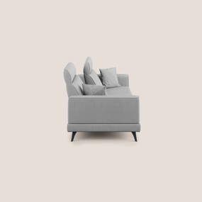 Slide Divano con schienali traslanti e poggiatesta in tessuto smacchiabile T05 grigio