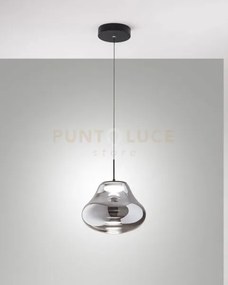 Deva sospensione 1 luce fume' a led cct 2700k - 3000k - 4000k- 14w ...