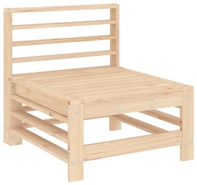 Set salotto da giardino 4 pz in legno massello di pino