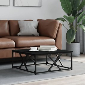 Tavolino Da Salotto Nero 70x70x30 Cm İn Legno Multistrato /