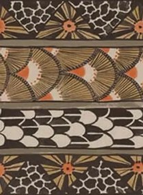 Cole & Son Carta da parati Ardmore Border - Orange/ Charcoal