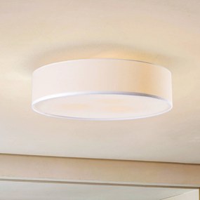 Plafoniera soffitto Sebatin Lindby, dimmerabile, Bianco / Opale, Camera da letto, Tessuto / Stoffa / Seta, Scandinavo, Plafoniera