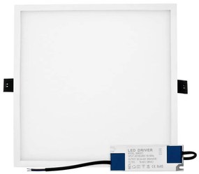 Pannello LED 24W da incasso Quadrato, Foro Tondo Ø205mm, CCT Colore Bianco Variabile CCT