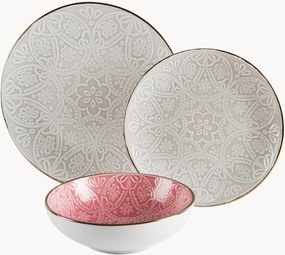 Servizio di piatti Versailles Grigio, 6 persone, set da 18