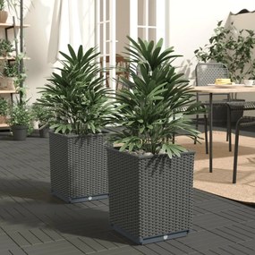 Fioriere 2 Pz Nere 30x30x37 Cm İn Polipropilene /
