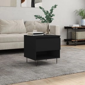 Tavolino Da Salotto Nero 50x46x50 Cm İn Legno Multistrato /
