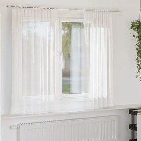 Tende İn Voile Con Passanti 2 Pz Bianco 140x175 Cm /
