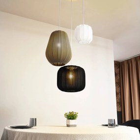 Lampada a sospensione Lindby Helen, a 3 luci nero/bianco/grigio, 60 cm