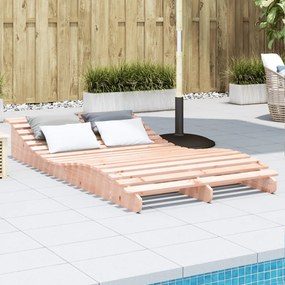 Lettino Prendisole 205x110x31,5 Cm İn Legno Massello Di Douglas /