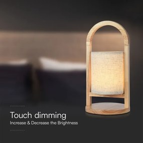 LED Lampada da tavolo touch ricaricabile e dimmerabile LED/1,5W/5V 3000K 1800 mAh beige