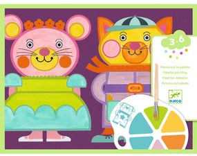 Pittura con tavolozza - animali colorati