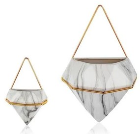 SET 2x Fioriera da parete SEMELA 23x20 cm oro