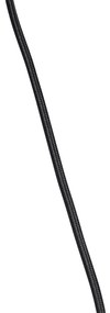 Lampada a sospensione con paralume in velluto nero con oro 35 cm - Combi