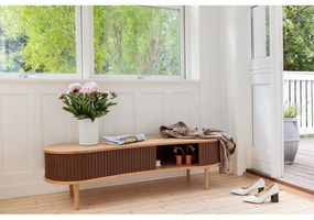 Tavolo TV marrone e beige in rovere 140x40 cm Audacious - UMAGE