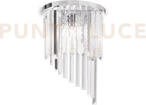 Carlton applique a parete in cristallo molato e metallo 3 luci atta...