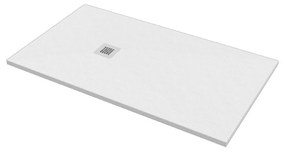 Piatto Doccia 90x100 Effetto Pietra Ercos "Stone" Bianco Opaco