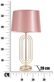 Lampada da tavolo rosa, altezza 55 cm Krista - Mauro Ferretti