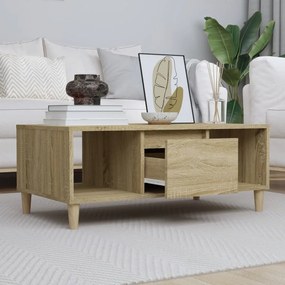 Tavolino Salotto Rovere Sonoma 90x50x36,5 Cm Legno Multistrato /