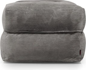 Puof a sacco blu con rivestimento in velluto a coste MooG – SLOWDOWN