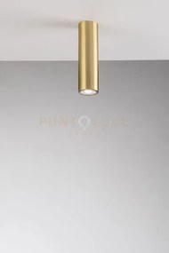 Plafoniera-faretto fluke tonda oro 1 luce attacco gu10 5,5x5,5x20cm