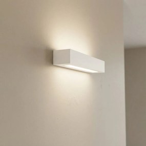 Applique da Parete 2xE14 Rettangolare 45cm in Gesso Pitturabile