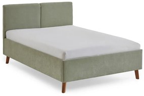 Letto matrimoniale imbottito verde chiaro con rete inclusa 140x200 cm Piano – Meise Möbel