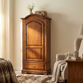 CHRISTIAN - armadio 1 anta in legno massellox196