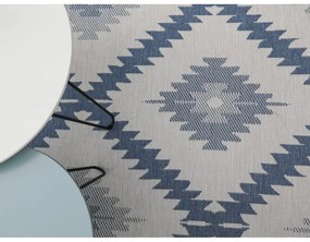 Tappeto da esterno blu e crema , 350 x 80 cm Malibu - NORTHRUGS
