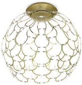 Lamoi lampada da soffitto media oro a led 3000k  8928lm 72w d.60cm
