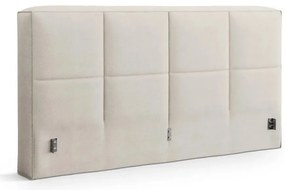 Letto matrimoniale imbottito color crema con contenitore con rete inclusa 180x200 cm Simon Darren – Micadoni