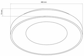 Plafoniera LED dimmerabile WITOLD LED/72W/230V 3000-6000K + +TC