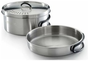 Campingaz - Topf-Set Trekking Kit 3-teilig edelstahl 1 Topf+ 1 Deckel+ 1 stoviglie da campeggio Acciaio inossidabile