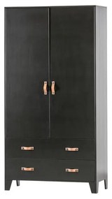 Armadio in pino nero 94x180 cm Dian - WOOOD