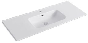 Kamalu - Lavabo da incasso per mobili 121 cm in ceramica bianca | Litos-K7012